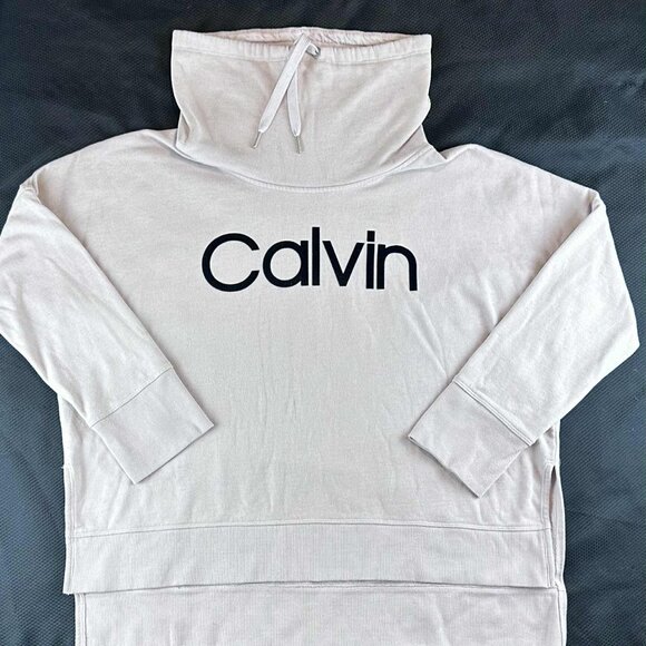 Calvin Klein Funnel Neck Logo Sweatshirt XXL – Light Pink (Lounge Collection) - Picture 2 of 8